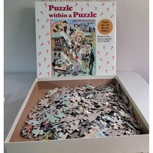 Movie Madness Within A Puzzle Gil Eisner 550 pc 18" X 24"  1993 Answer Sheet Inc